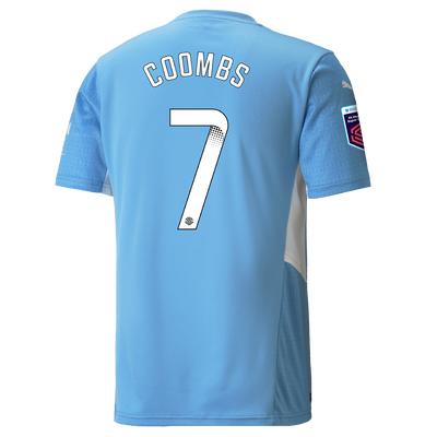 Manchester City Home Shirt 21/22 with Laura Coombs printing