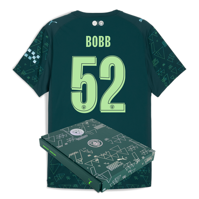 Manchester City EA SPORTS FC Authentic Jersey 2025/26 With BOBB 52 Printing in Gift Box