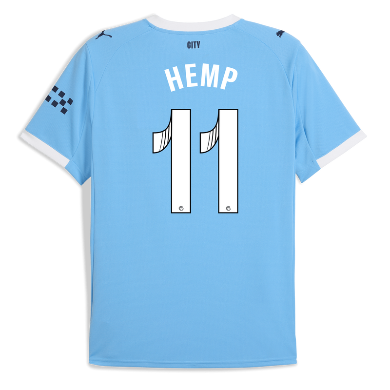 Man City Home Jersey 2025/26 With HEMP 11 Printing  blue - Check out all Manchester City t-shirts online - Official Manchester City FC store