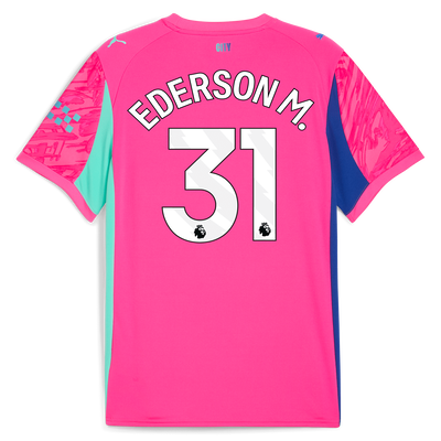 Manchester City Keeper Shirt Kinderen 2025/26 met EDERSON M. 31 bedrukking