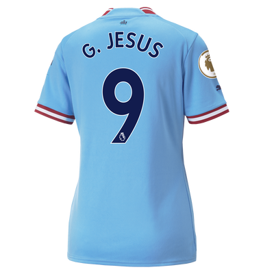 Women's Manchester City Home Jersey 22/23 with G JESUS 9 printing