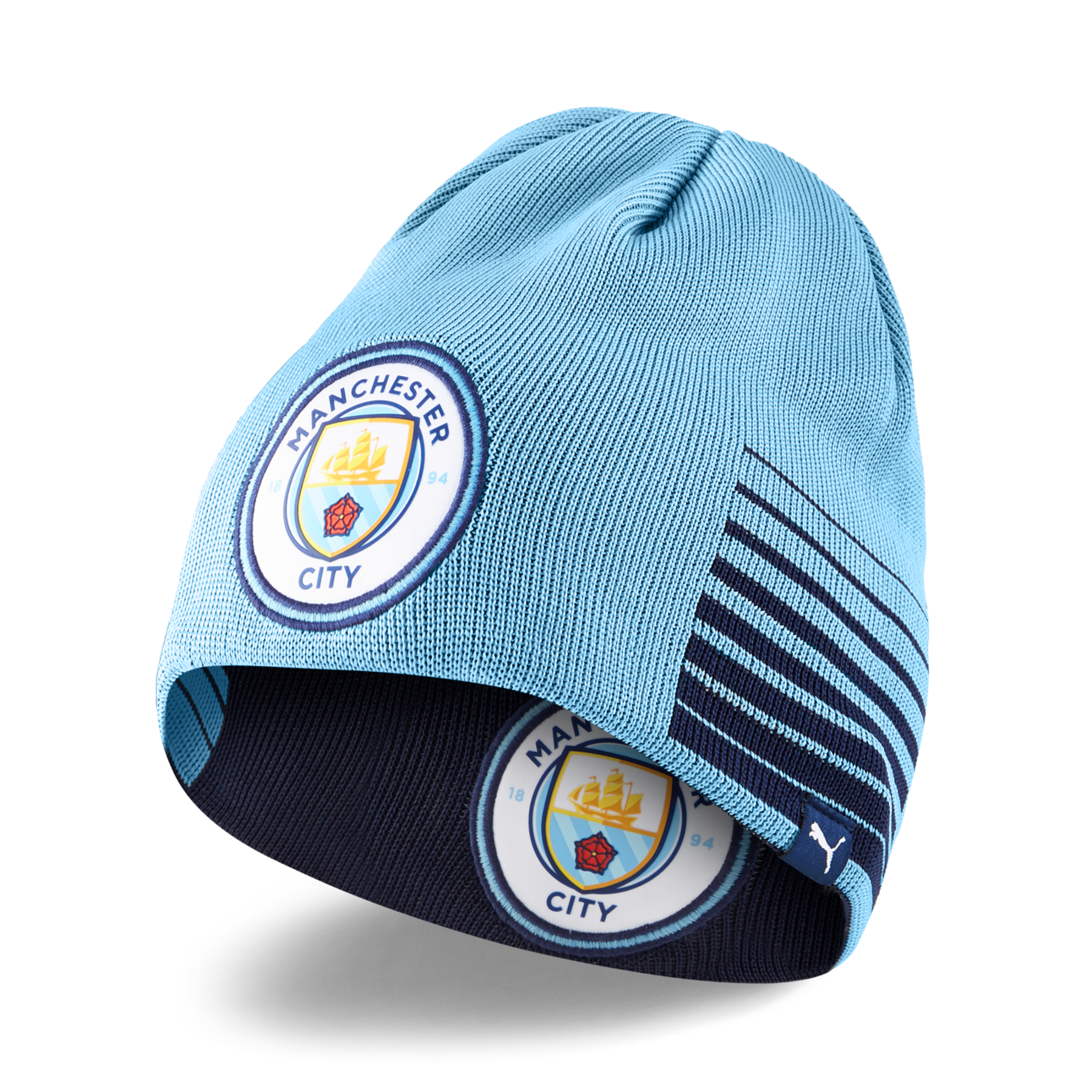 Manchester City Collection Premium Pom Winter Beanie Officially Licensed