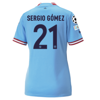 Women's Manchester City Home Jersey 2022/23 with SERGIO GÓMEZ 21 printing