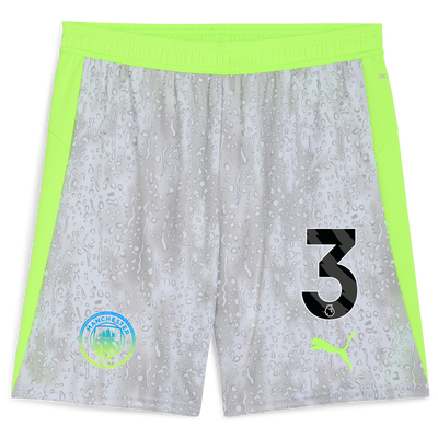 Pantaloncini da calcio Manchester City 2025/26 con il numero 3