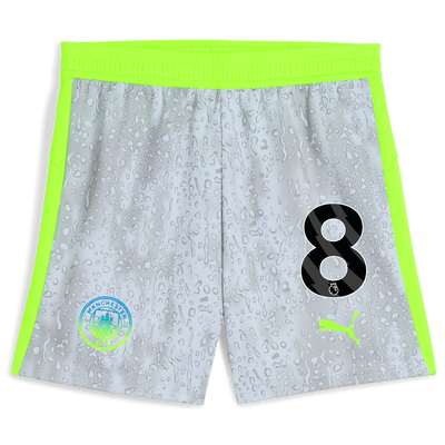 Kids' Manchester City Football Shorts 2025/26 with #8