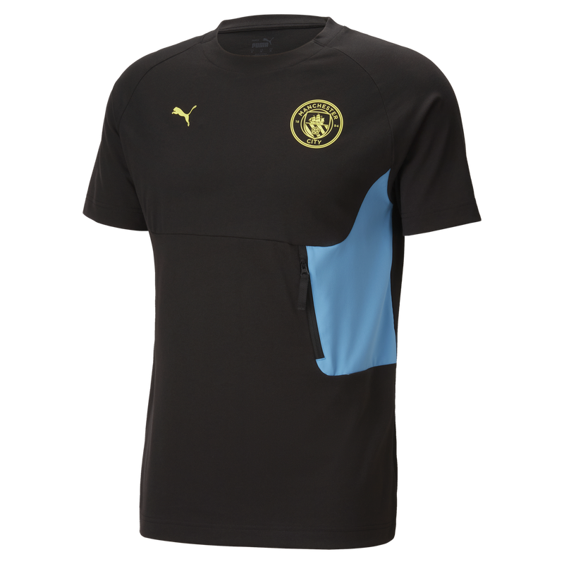 MCFC MENS PUMATECH POCKET TEE - black