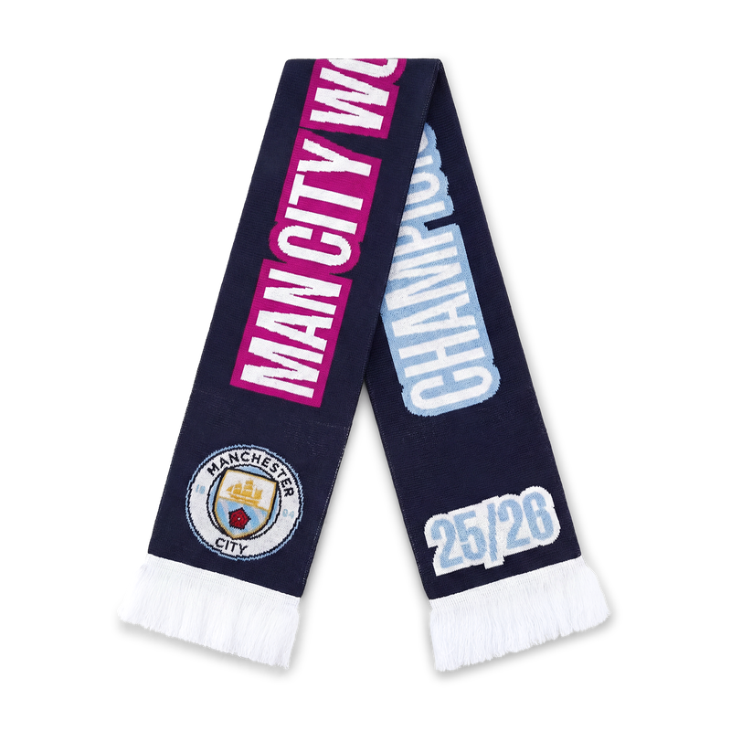 MCFC FW WSL CHAMPIONS SCARF - navy