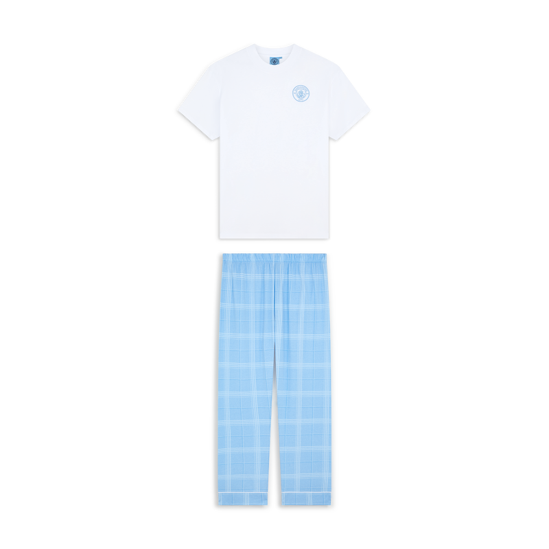 MCFC BOYS FAMILY 2025 CHECK PJ - blue