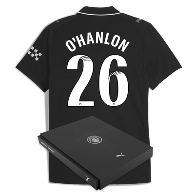 Manchester City Away Authentic Jersey 2025/26 With O'HANLON 26 Printing in Gift Box