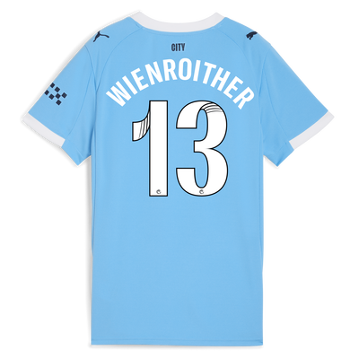 Women's Manchester City Home Jersey 2025/26 With WIENROITHER 13 Printing