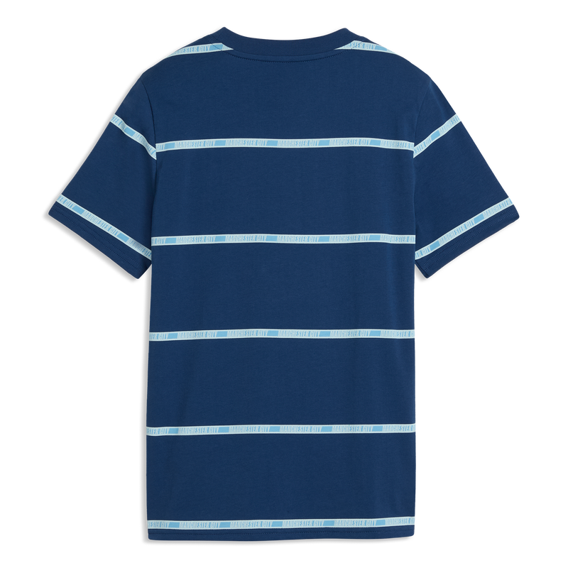 MCFC LW KIDS FTBLCULTURE TEE AOP - Blue Jewel-Team Light Blue