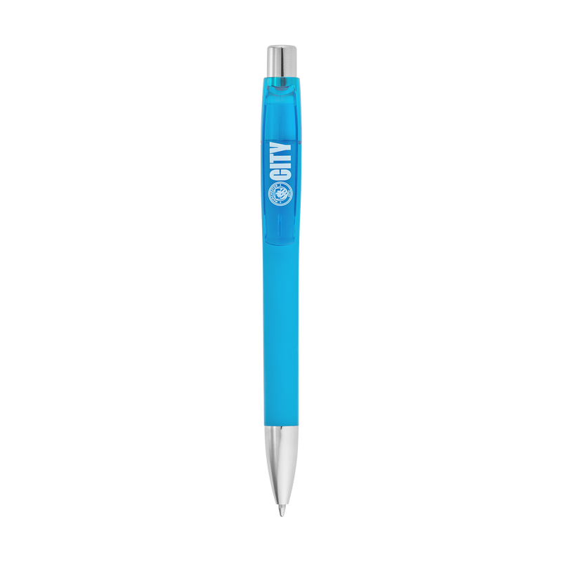 MCFC FW  SOFT PUSH BUTTON PEN - blue