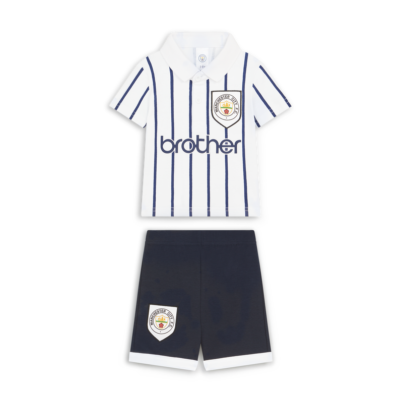 MCFC BABY 1993 RETRO SHORT & TEE - white