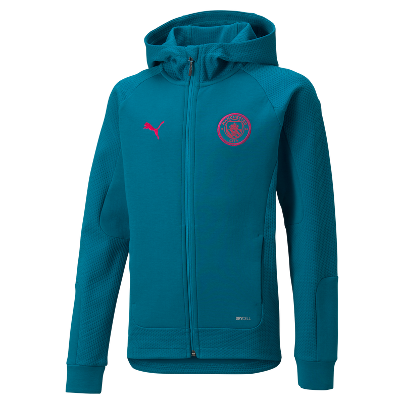 MCFC LW KIDS CASUALS HOODED JACKET - turquoise
