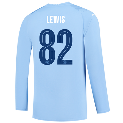 Manchester City Home Jersey 2023/24 Long sleeve with LEWIS 82 printing