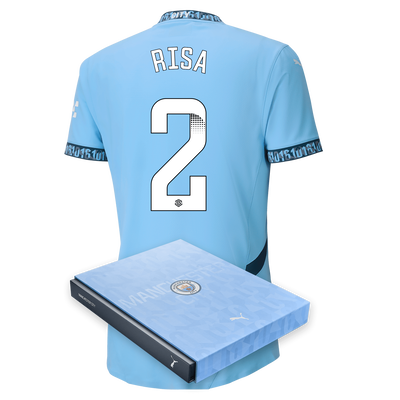 Manchester City Authentic Home Jersey 2024/25 with RISA 2 printing in Gift Box
