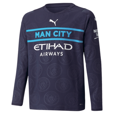 Kids Manchester City 3rd Shirt Long Sleeve 21/22