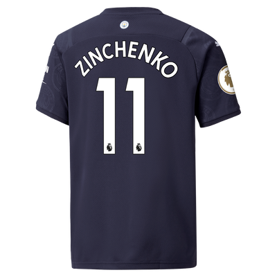 Kids Manchester City 3rd Shirt 21/22 with Oleksandr Zinchenko printing