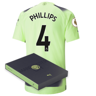 Manchester City Authentic Third Jersey 2022/23 with PHILLIPS 4 printing in Gift Box