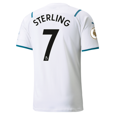 Manchester City Away Shirt 21/22 with Raheem Sterling printing
