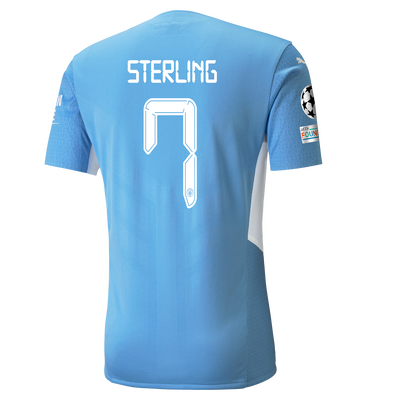 Manchester City Home Authentic Shirt 21/22 with Raheem Sterling printing