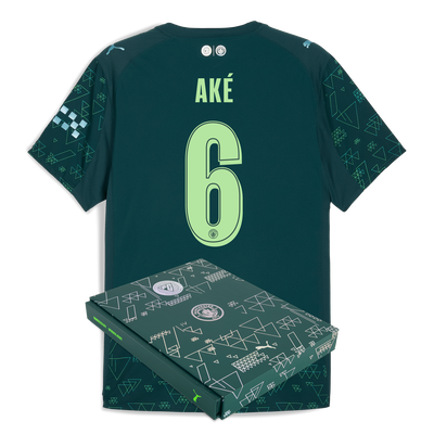 Manchester City EA SPORTS FC Authentic Jersey 2025/26 With AKÉ 6 Printing in Gift Box