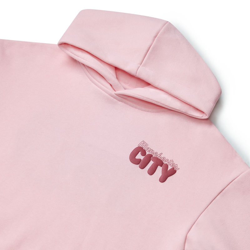 MCFC FW GIRLS BUBBLE TEXT HOODY - pink