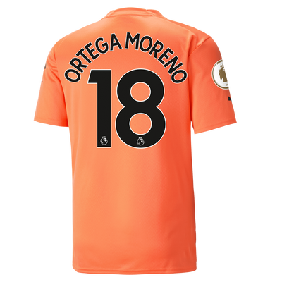Manchester City Goalkeeper Jersey 2022/23 with ORTEGA MORENO 18 printing