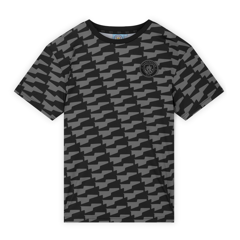 MCFC FW MENS BLACKOUT AOP TEE - Black