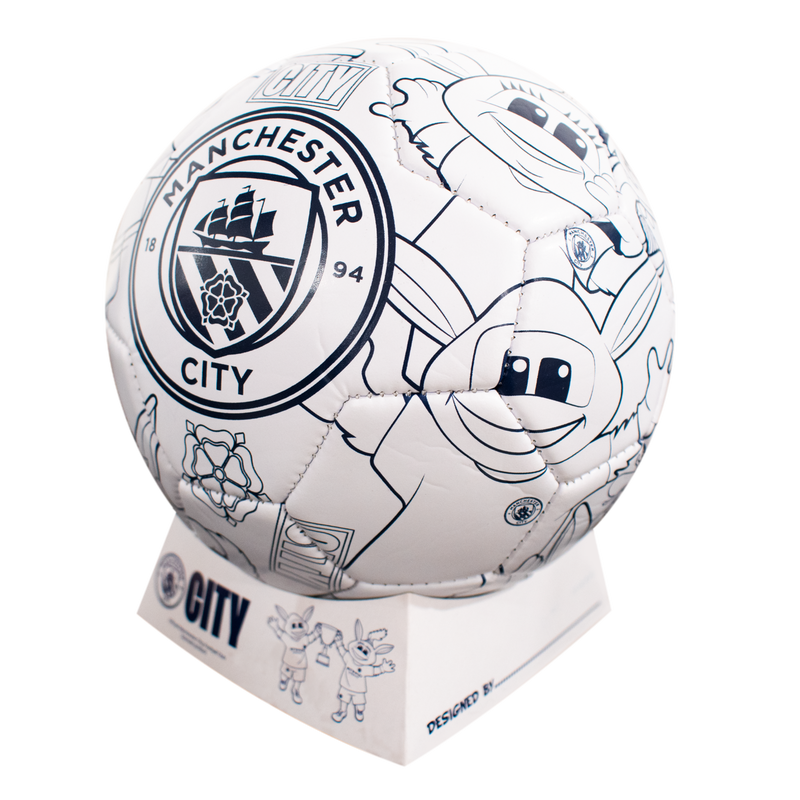 MCFC COLOUR YOUR OWN MINI BALL - white