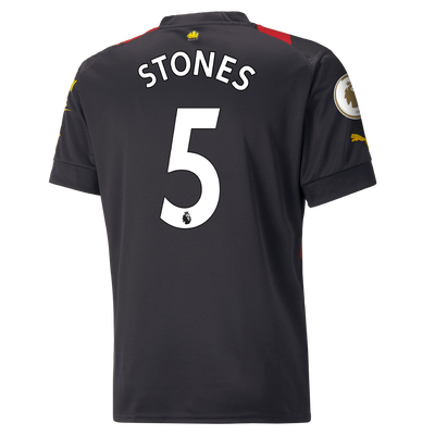 Manchester City Uitshirt 2022/23 met STONES 5 bedrukking