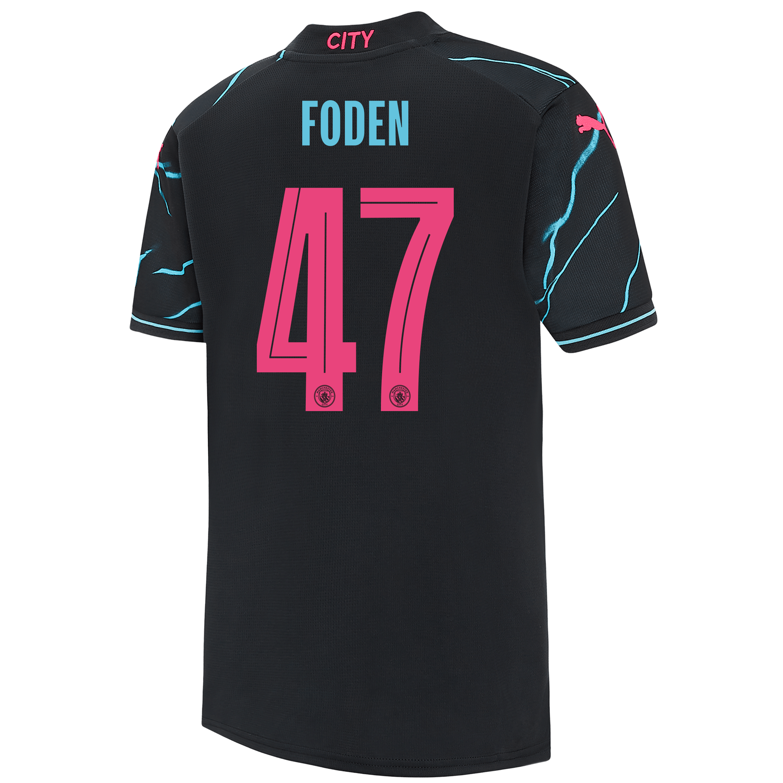 Kids' Manchester City Third Jersey 2023/24 with FODEN 47 printing