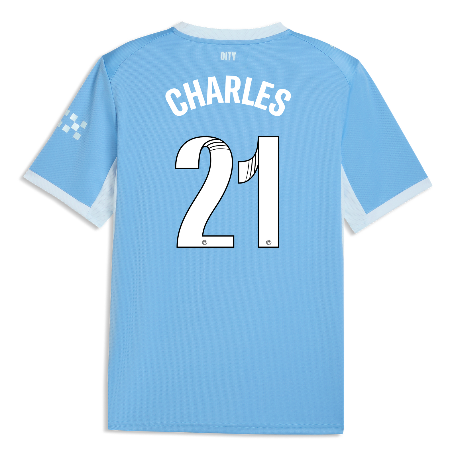 Manchester City Home Jersey 2026/27 With CHARLES 21 Printing