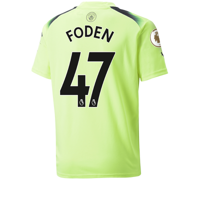Kids' Manchester City Third Jersey 2022/23 with FODEN 47 printing