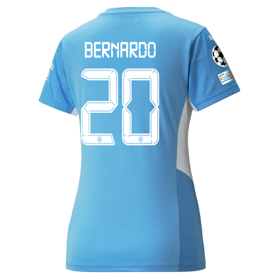 Womens Manchester City Home Shirt 21/22 with Bernardo Silva printing