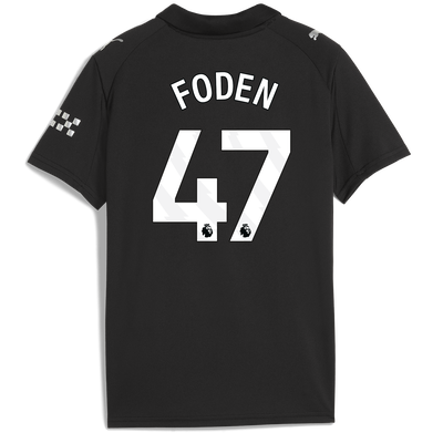 Kids' Manchester City Away Jersey 2025/26 With FODEN 47 Printing