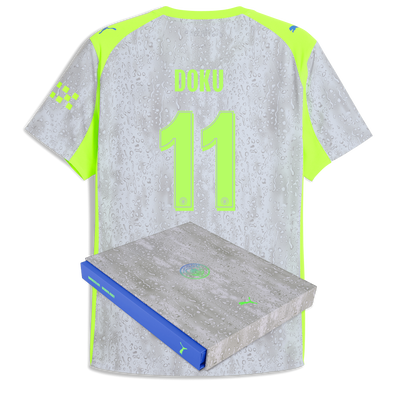 Manchester City Third Authentic Jersey 2025/26 With DOKU 11 Printing in Gift Box