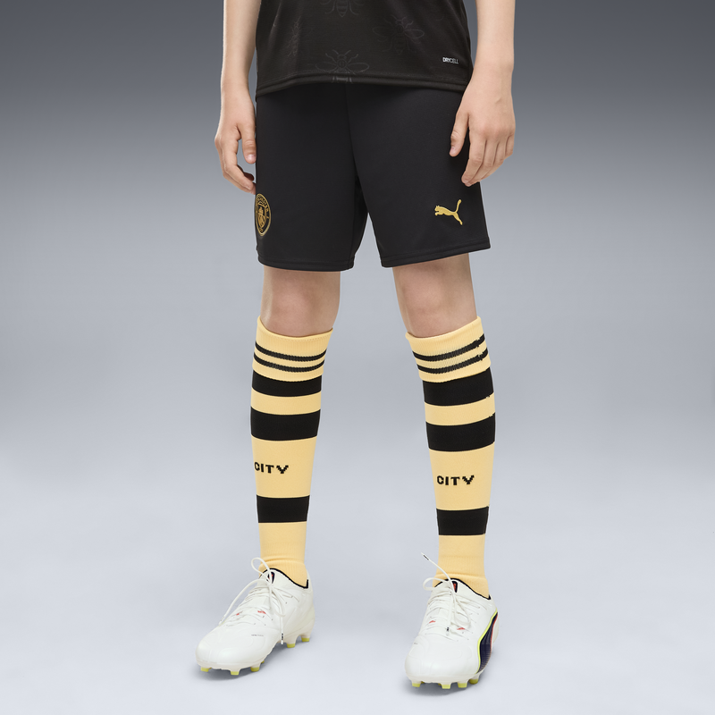 MCFC RP KIDS SHORTS - PUMA Black-Flaxen
