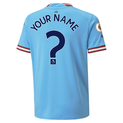 Kids' Manchester City Home Jersey 2022/23 with custom printing
