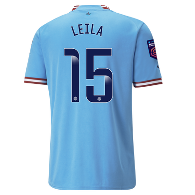 Manchester City Thuisshirt 2022/23 met LEILA 15 bedrukking