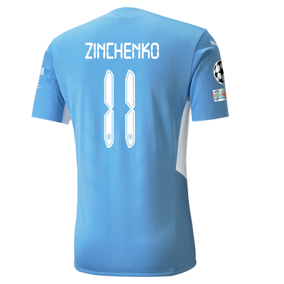 Manchester City Home Authentic Shirt 21/22 with Oleksandr Zinchenko printing