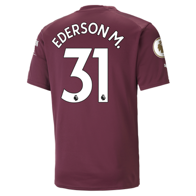 Manchester City Goalkeeper Jersey 22/23 with EDERSON 31 printing