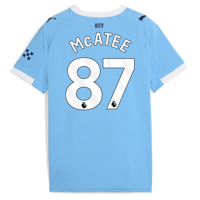 Kinder  Manchester City Heimtrikot 2025/26 mit McATEE 87 Aufdruck