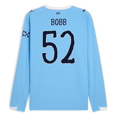 Manchester City Heimtrikot 2025/26 Langarm mit BOBB 52 Aufdruck