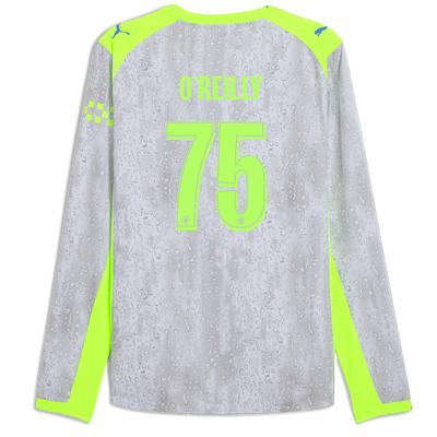 Camiseta Manchester City Tercera Auténtica 2025/26 de manga larga con estampado de O'REILLY 33 Printing