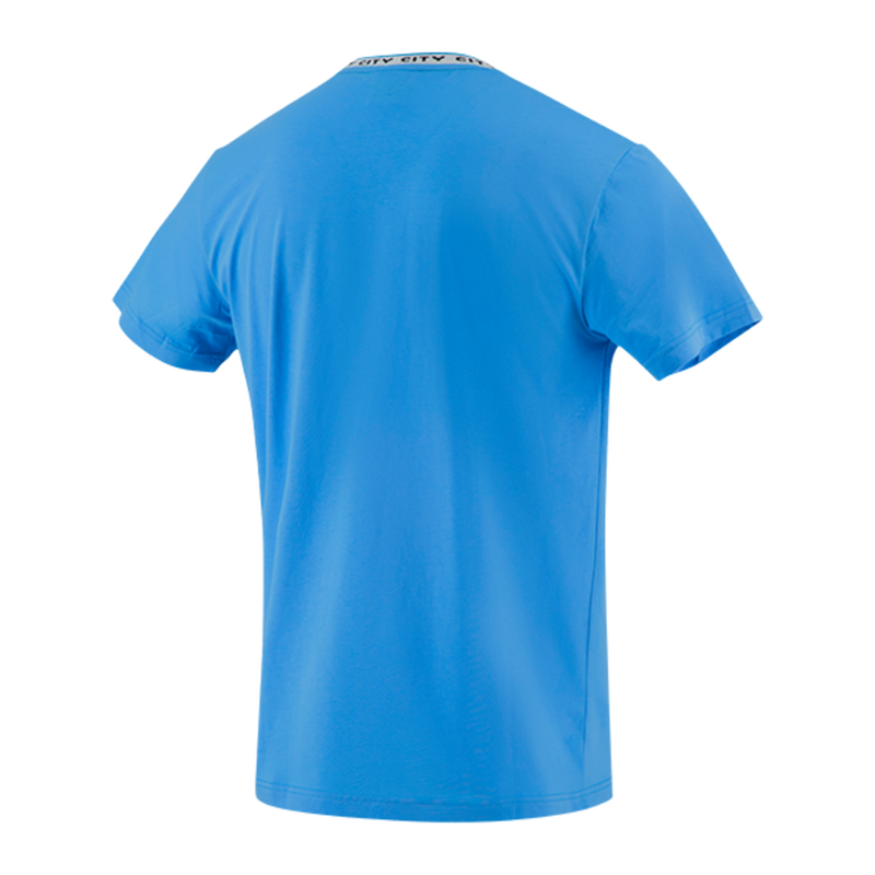 MCFC FW BRANDED NECK TEE - light blue