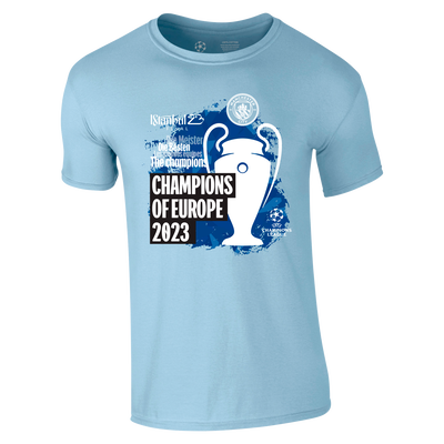 Camiseta del trofeo de la UCL Champions del Manchester City
