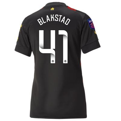 Camiseta Mujer 2ª Equipación Manchester City 2022/23 con estampado de BLAKSTAD 41