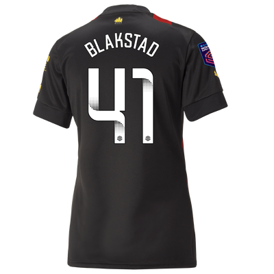 Women's Manchester City Away Jersey 2022/23 with BLAKSTAD 41 printing