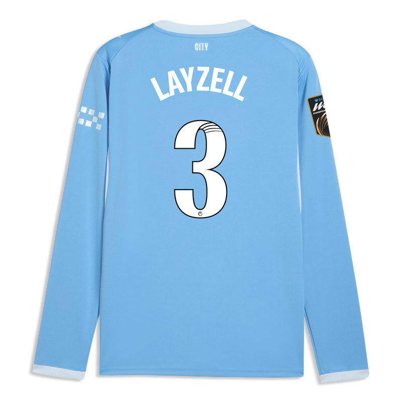Man City Home Jersey 2026/27 Long Sleeve With LAYZELL 3 Printing  blue-icy blue - Check out all Manchester City t-shirts online